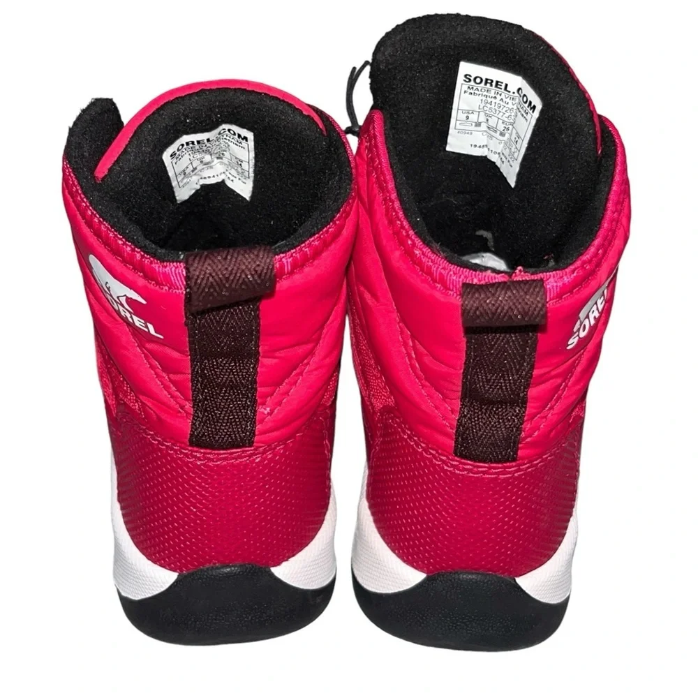 NEW Sorel Fuchsia Whitney II Short Lace Insulated Waterproof Boots size 9